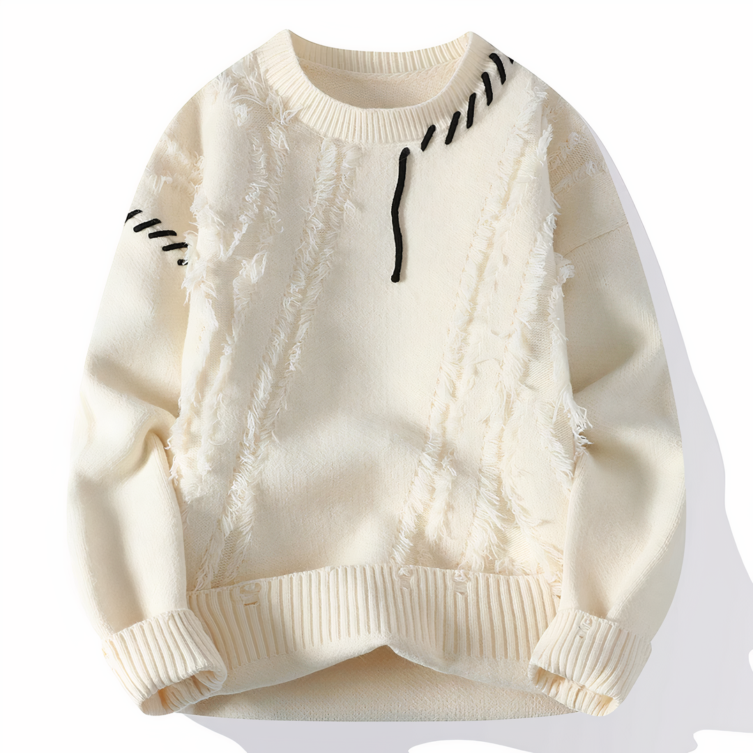 Dave's cozy knitted sweater Patchwork