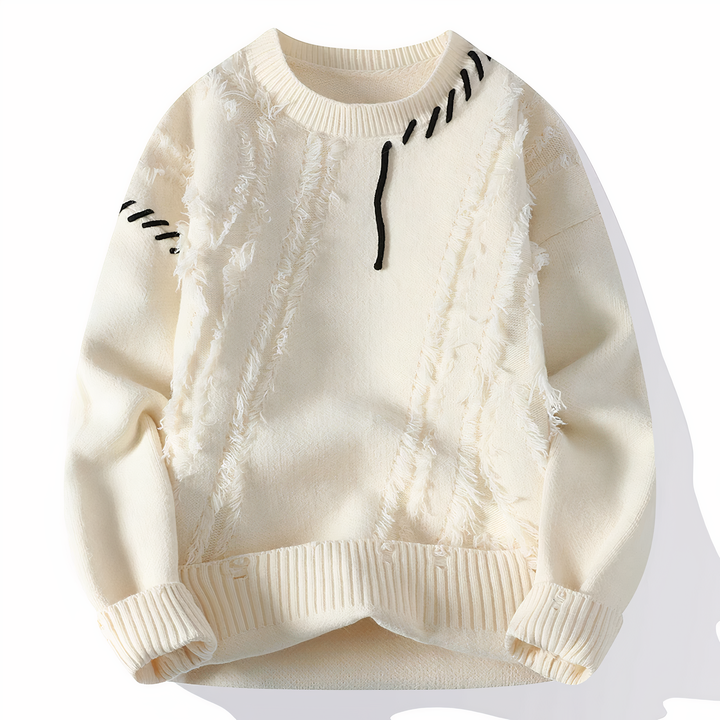 Dave's cozy knitted sweater Patchwork
