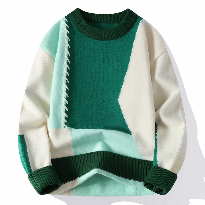 Dave's cozy knitted sweater Patchwork
