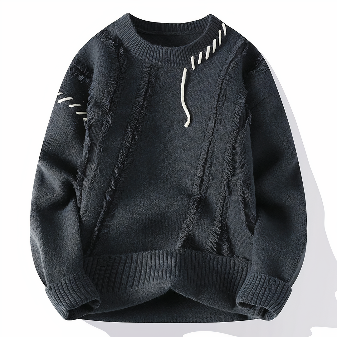 Dave's cozy knitted sweater Patchwork