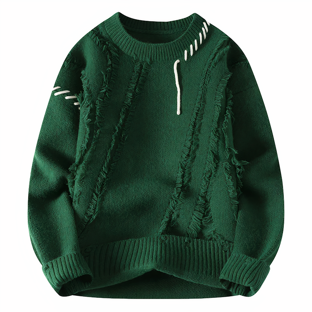 Dave's cozy knitted sweater Patchwork