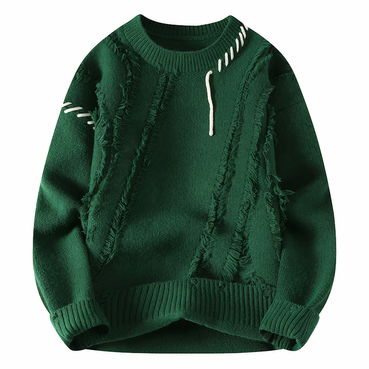 Dave's cozy knitted sweater Patchwork