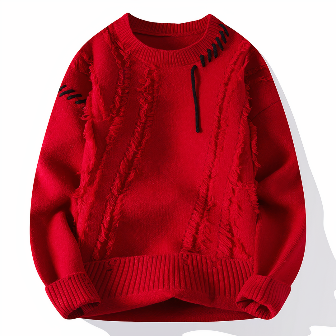 Dave's cozy knitted sweater Patchwork