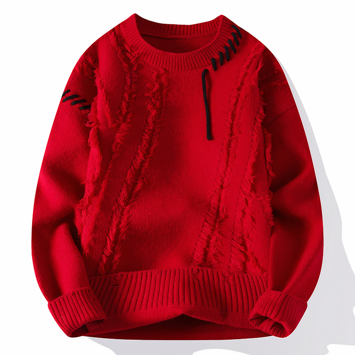 Dave's cozy knitted sweater Patchwork