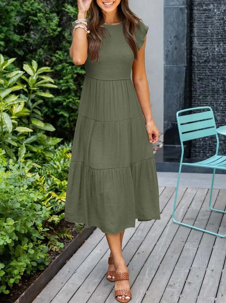 Elegantní midi šaty pro ženy ve vzdušném stylu