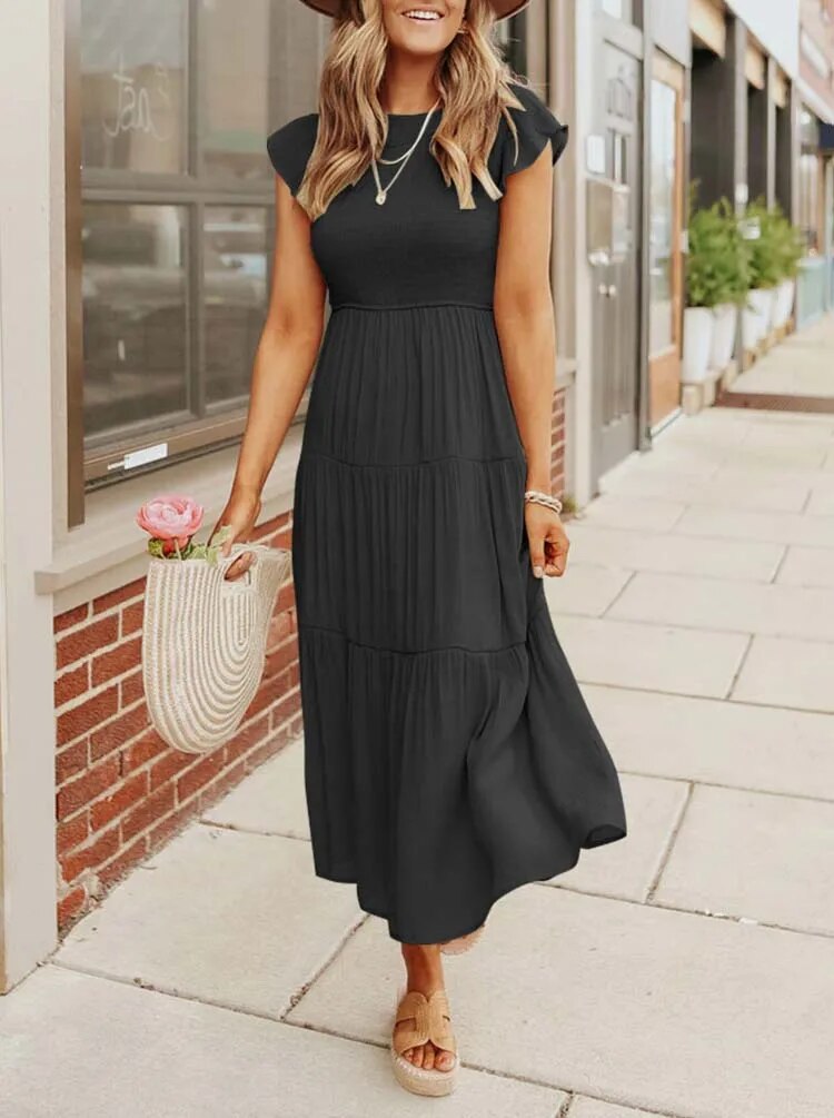 Elegantní midi šaty pro ženy ve vzdušném stylu
