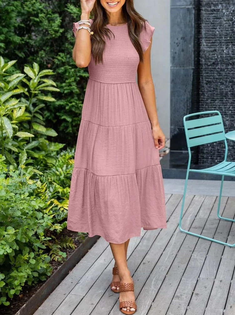 Elegantní midi šaty pro ženy ve vzdušném stylu