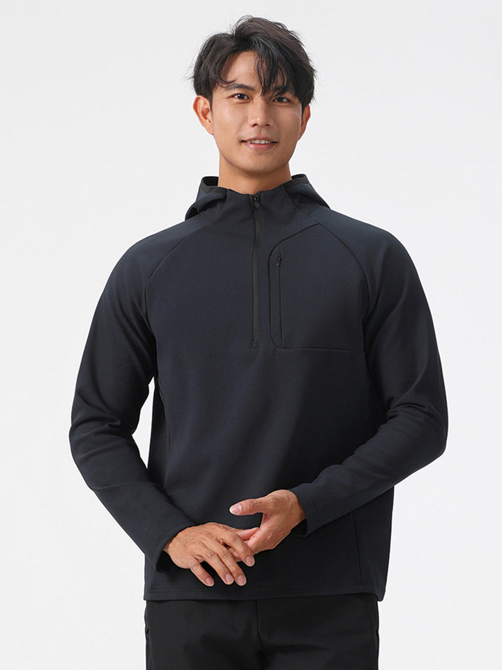 Stylová minimalistická pánská mikina s kapucí na zip