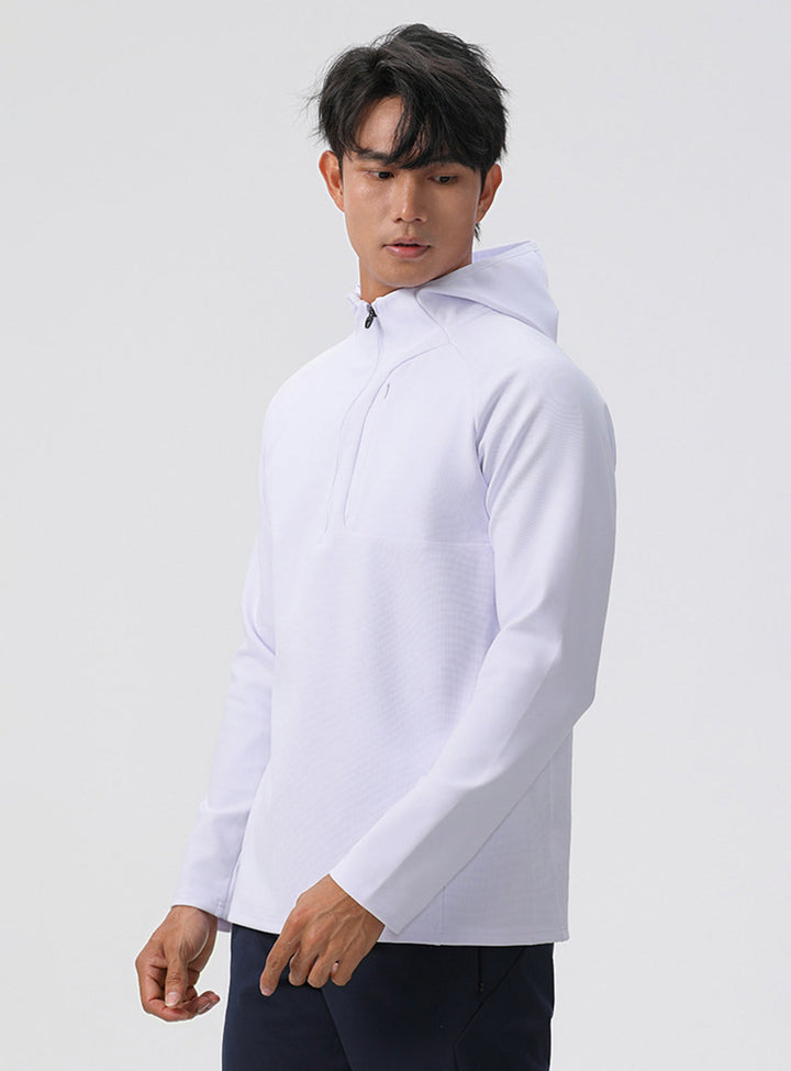 Stylová minimalistická pánská mikina s kapucí na zip