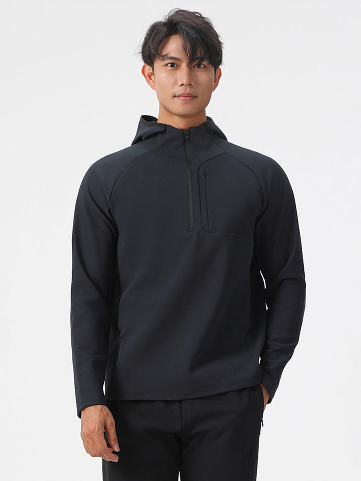 Stylová minimalistická pánská mikina s kapucí na zip